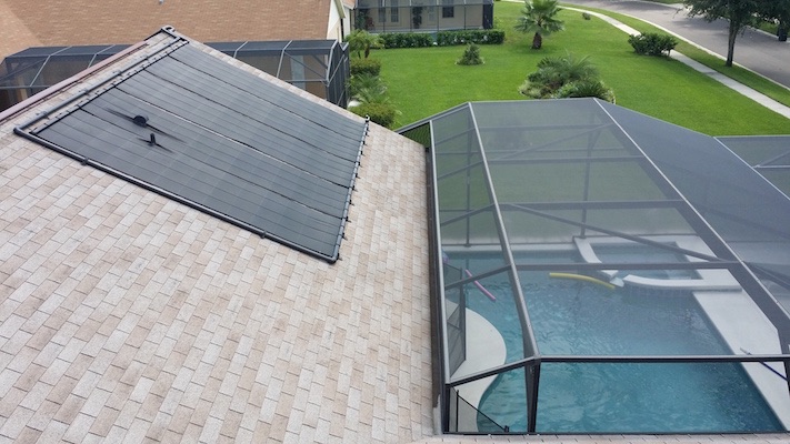 solar roof and pool